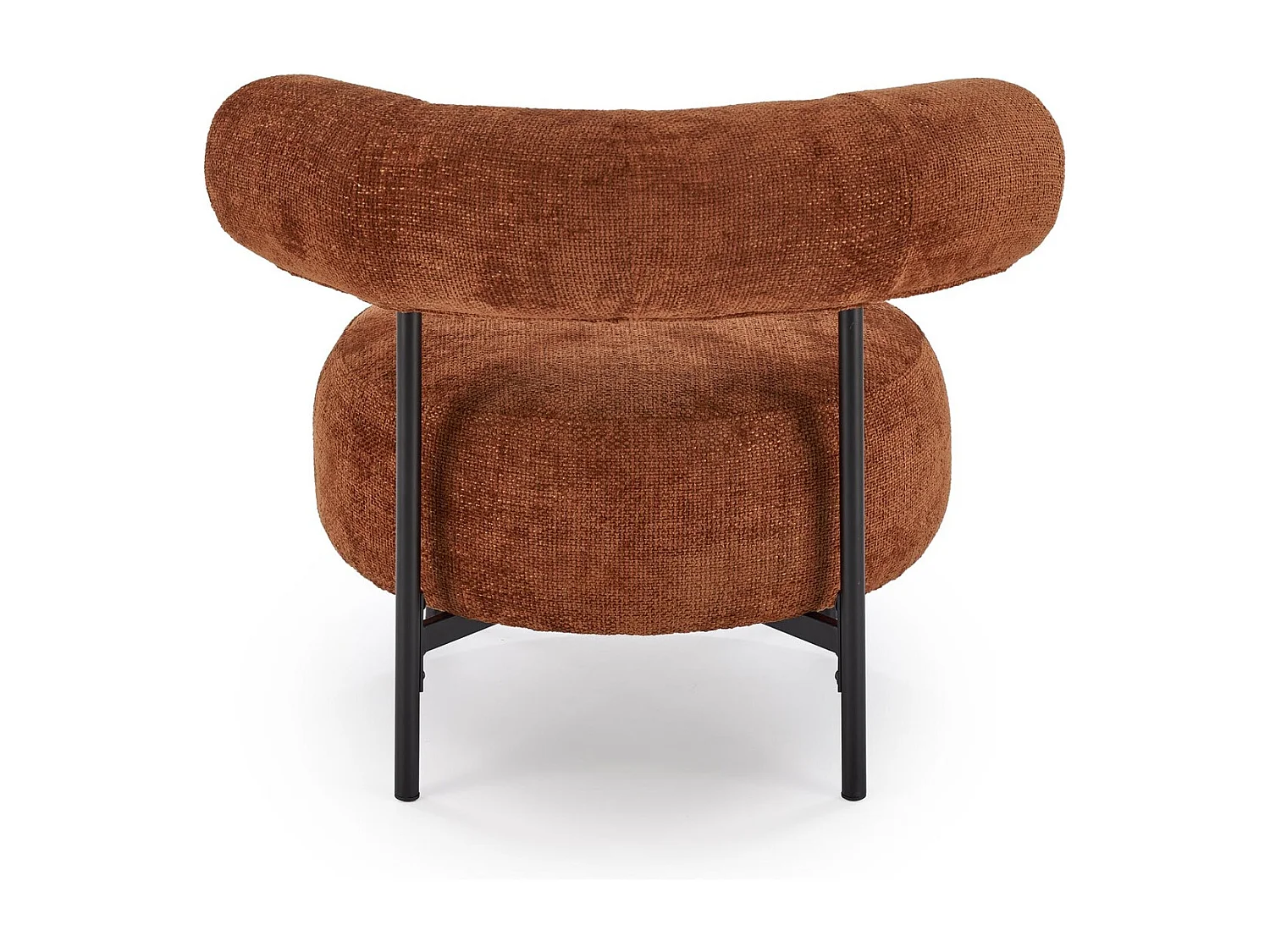 Poltrona Hazard/rivestimento in tessuto metallo/marrone