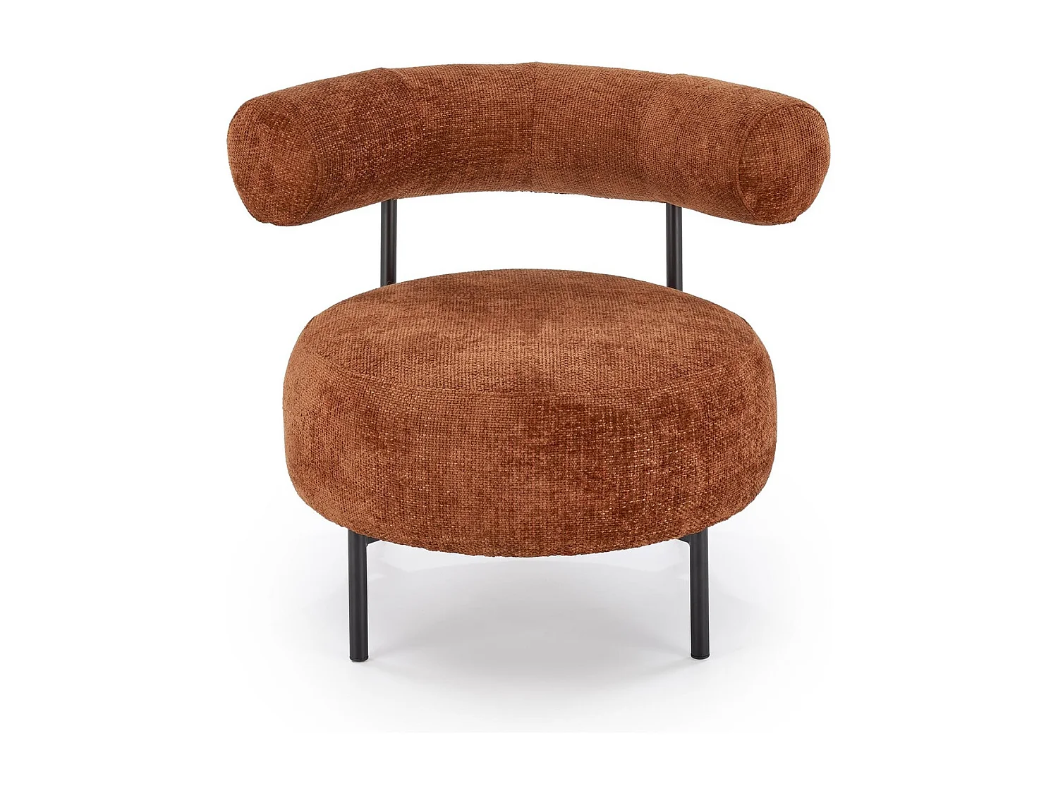 Poltrona Hazard/rivestimento in tessuto metallo/marrone