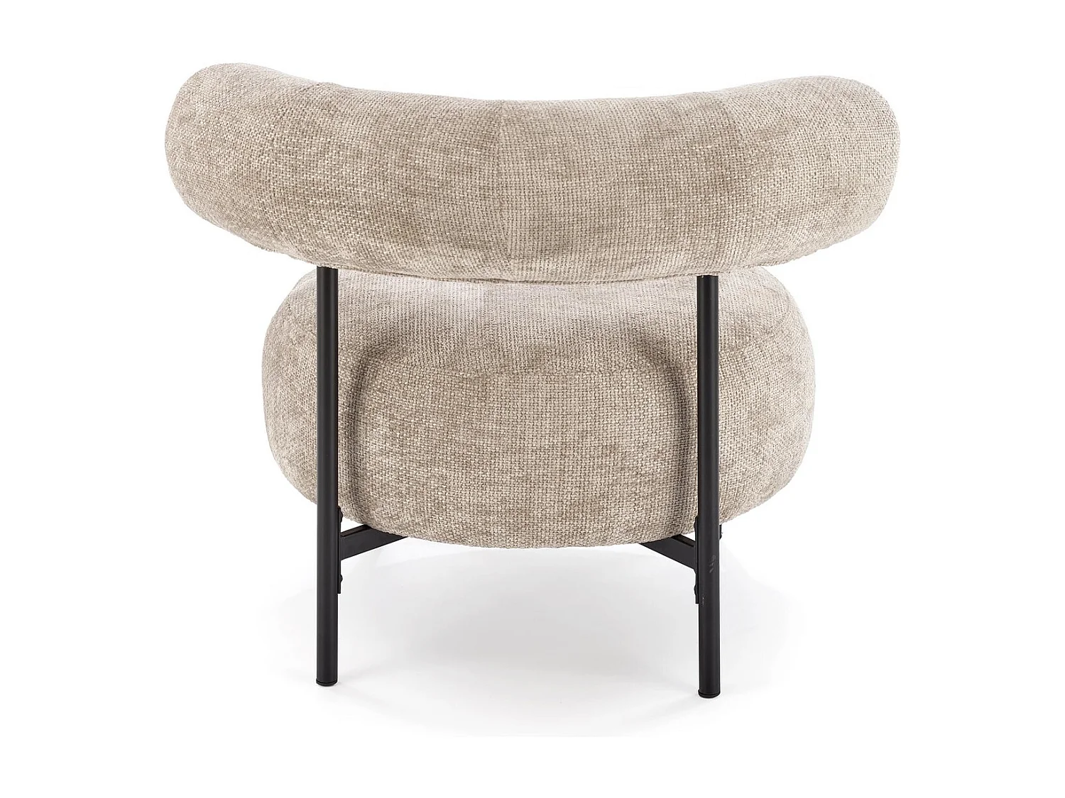 Poltrona Hazard/rivestimento in tessuto metallo/beige