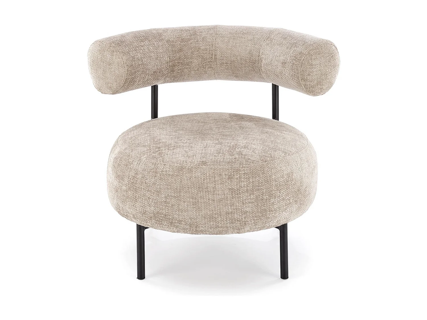 Poltrona Hazard/rivestimento in tessuto metallo/beige