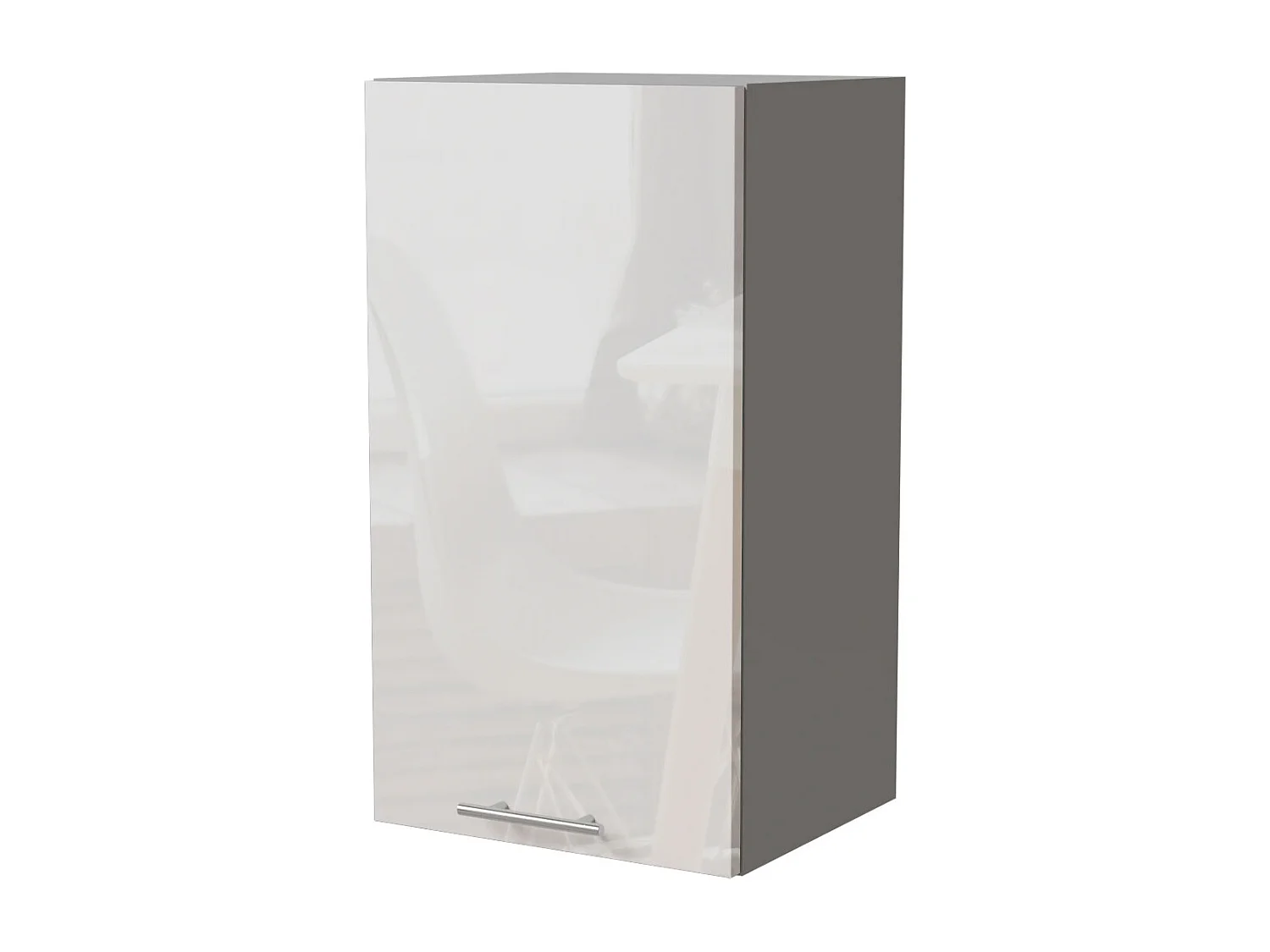 KÜCHENHÄNGESCHRANK Essen W2/40 Weiß Hochglanz / Grau Matt 40 / 32,5 / 72cm