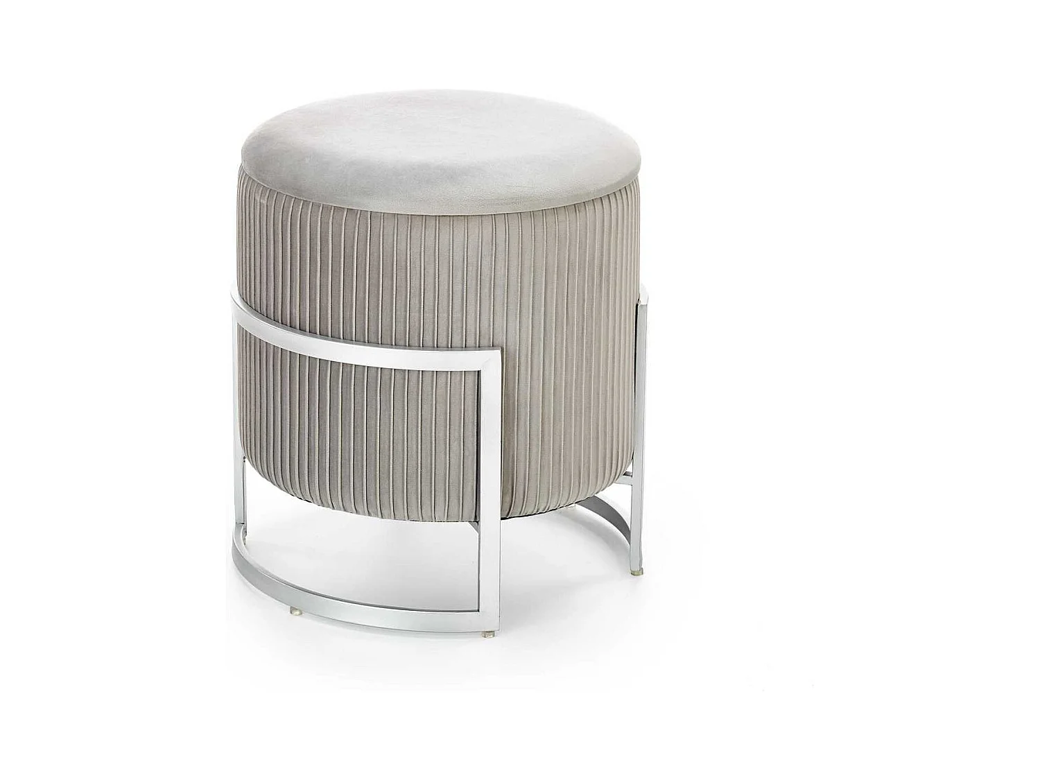 Hocker Cricket/Samtstoffbezug/Stauraum/Grau