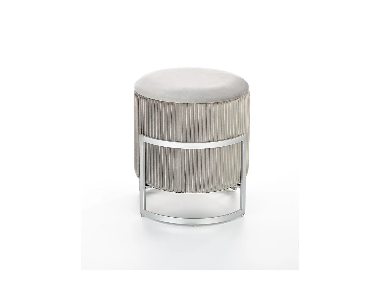 Hocker Cricket/Samtstoffbezug/Stauraum/Grau