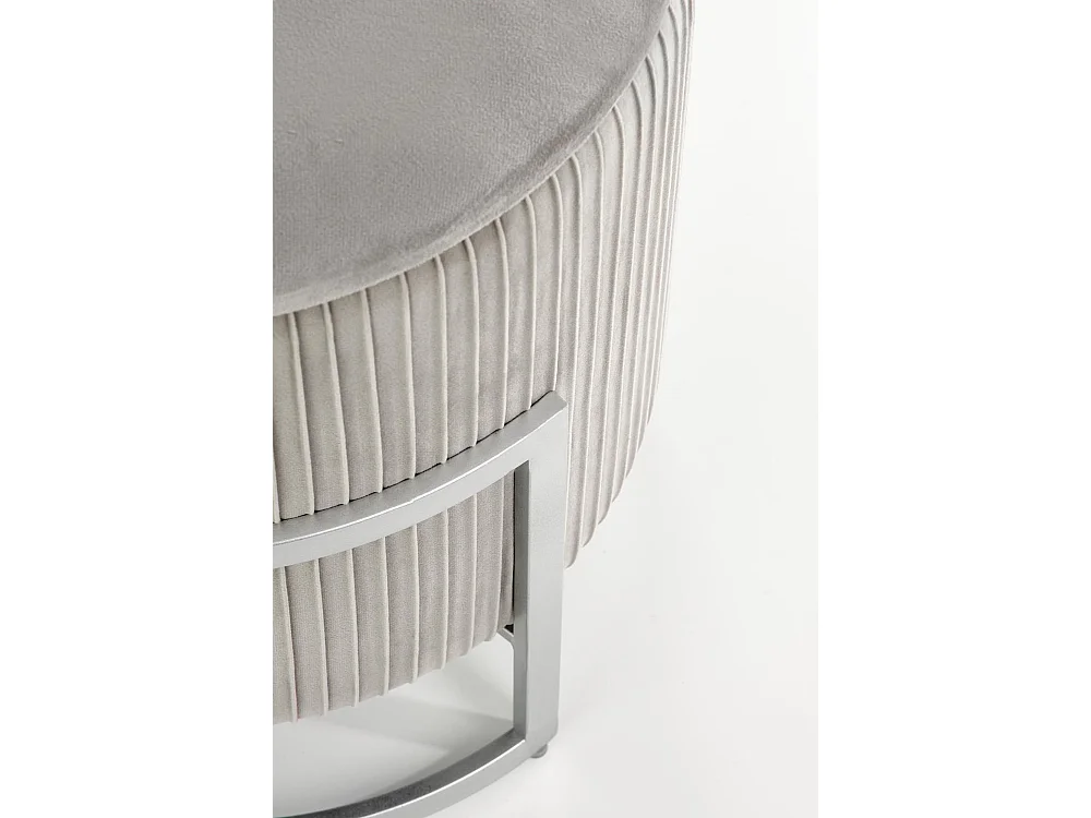 Hocker Cricket/Samtstoffbezug/Stauraum/Grau