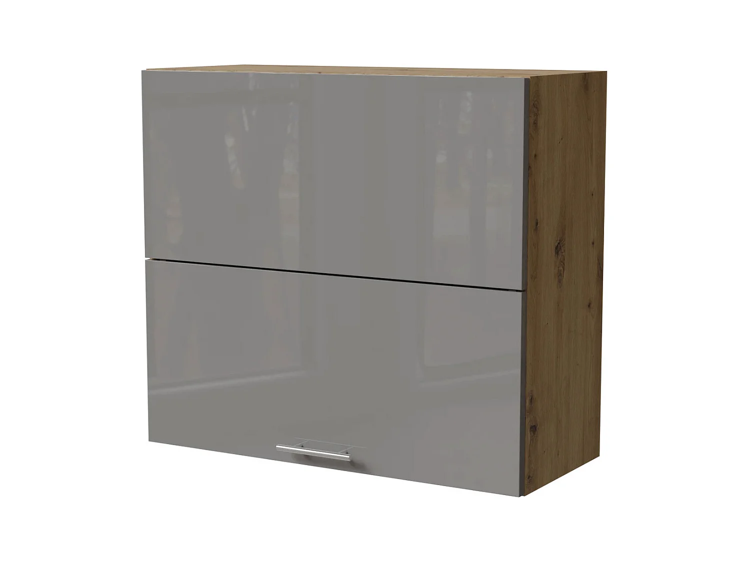 KÜCHENHÄNGESCHRANK Essen W8B/80-AV Grau Hochglanz / Eiche Artisan Matt 80 / 32,5 / 72cm