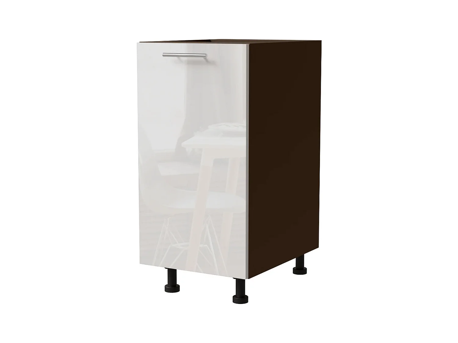 KÜCHENUNTERSCHRANK Essen D1D/40/kargo Weiß Hochglanz / Lava Matt 40 / 50 / 82cm