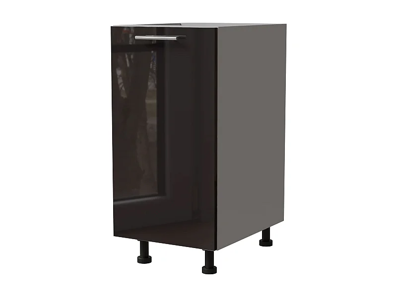 KÜCHENUNTERSCHRANK Essen D1D/40/kargo Schwarz Hochglanz / Grau Matt 40 / 50 / 82cm