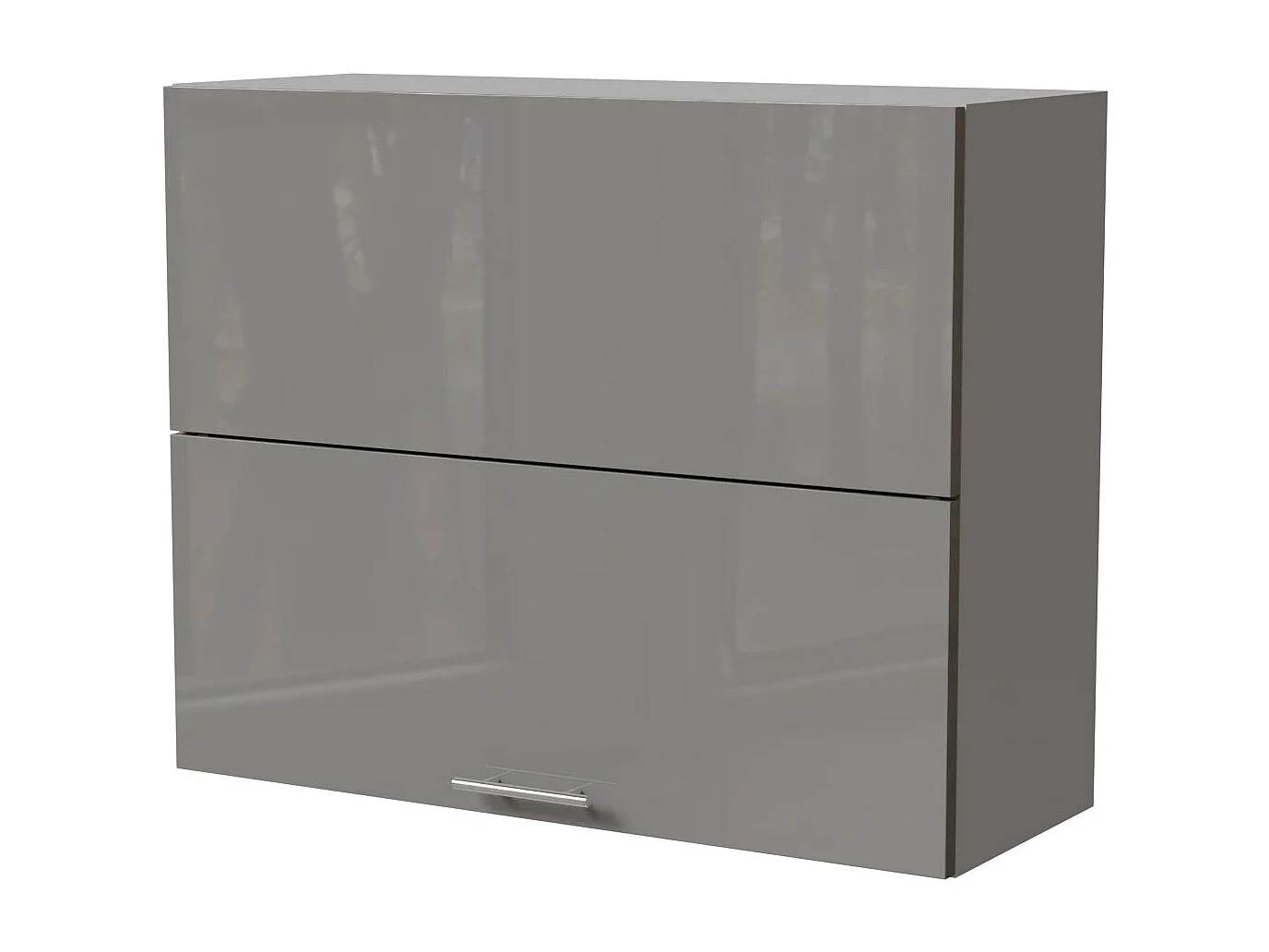 KÜCHENHÄNGESCHRANK Essen W8B/90-AV Grau Hochglanz / Grau Matt 90 / 32,5 / 72cm