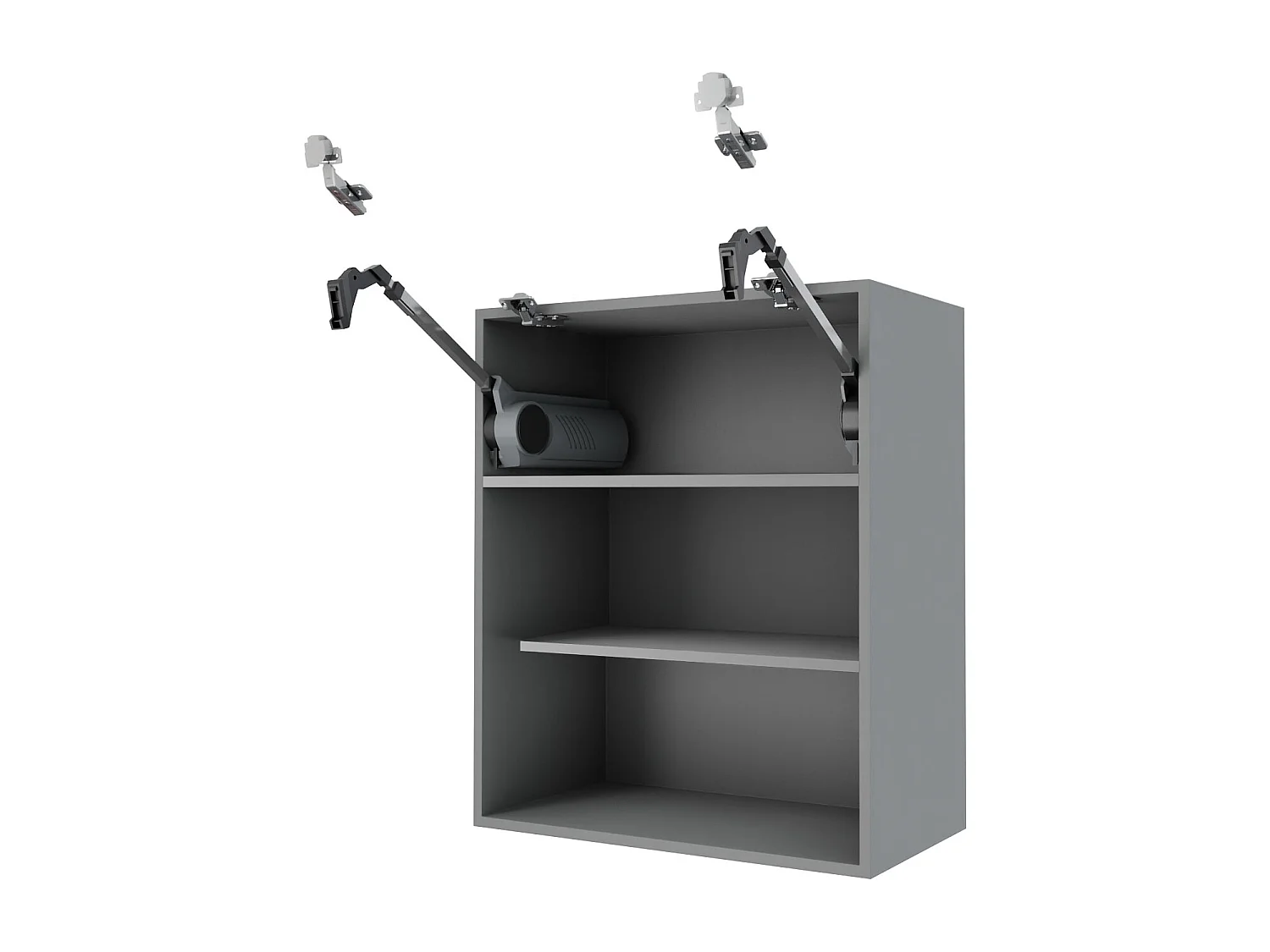 KÜCHENHÄNGESCHRANK Essen W8B/90-AV Grau Hochglanz / Grau Matt 90 / 32,5 / 72cm