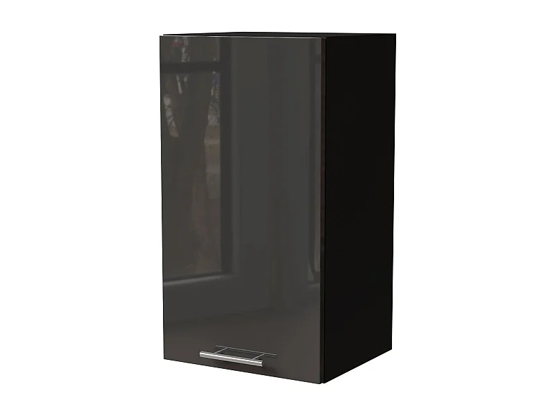 KÜCHENHÄNGESCHRANK Essen W2/40 Graphit Hochglanz / Schwarz Matt 40 / 32,5 / 72cm