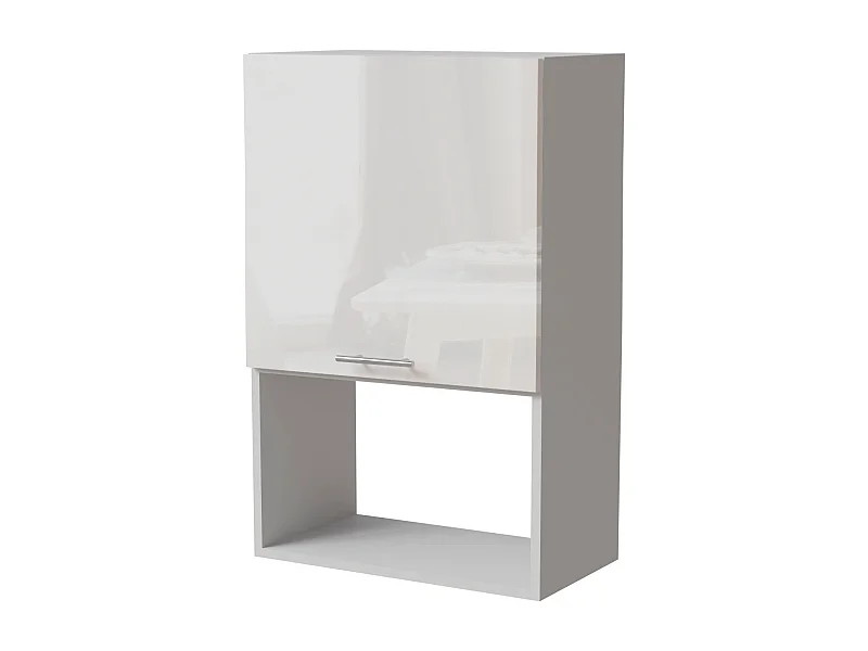 MIKROWELLENUMBAUSCHRANK Essen W4MK/60 Weiß Hochglanz / Weiß Matt 60 / 32,5 / 96cm