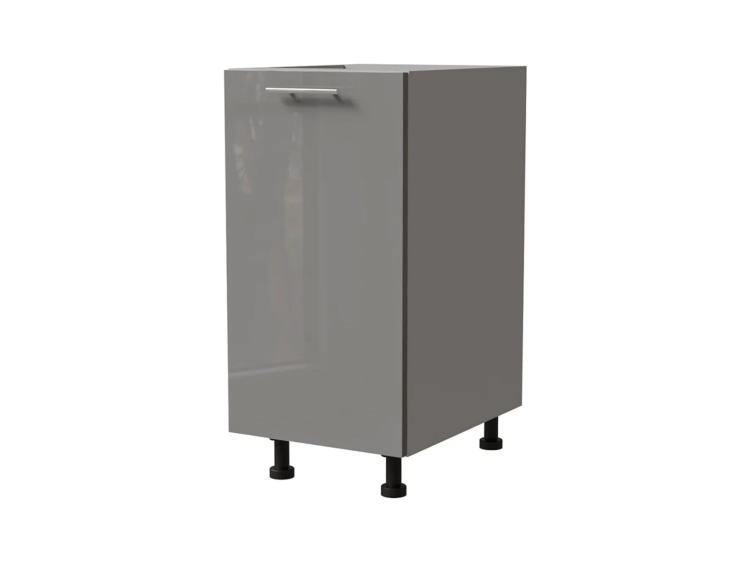 KÜCHENUNTERSCHRANK Essen D1D/40/kargo Grau Hochglanz / Grau Matt 40 / 50 / 82cm