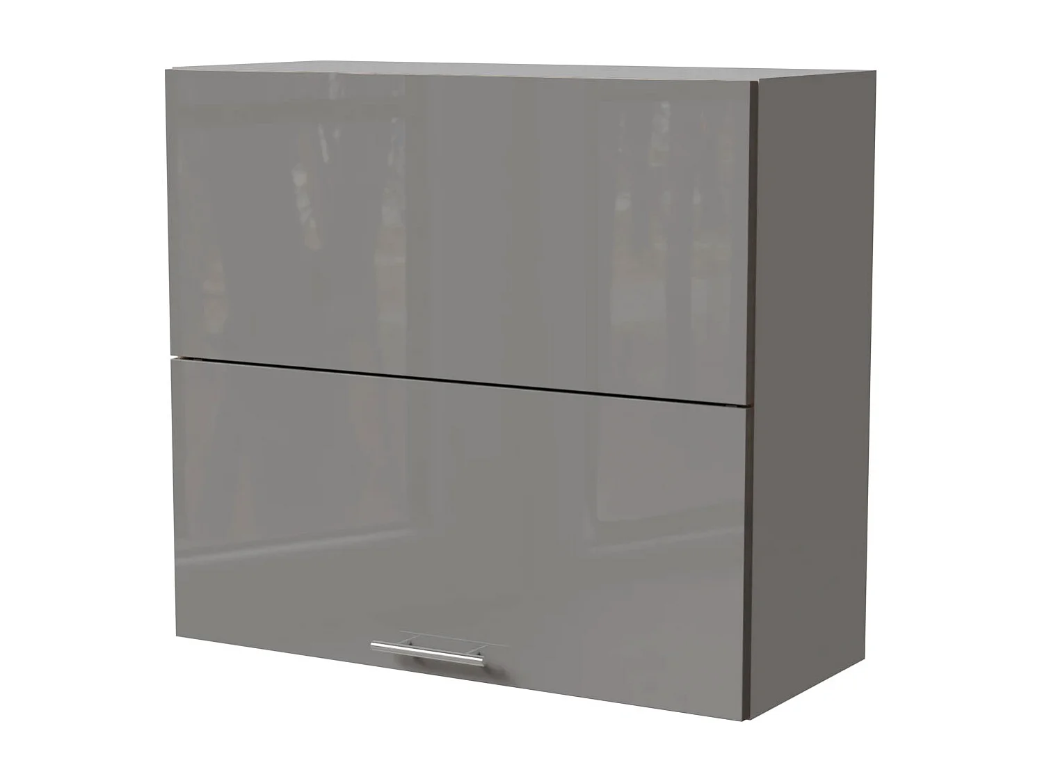 KÜCHENHÄNGESCHRANK Essen W8B/80-AV Grau Hochglanz / Grau Matt 80 / 32,5 / 72cm