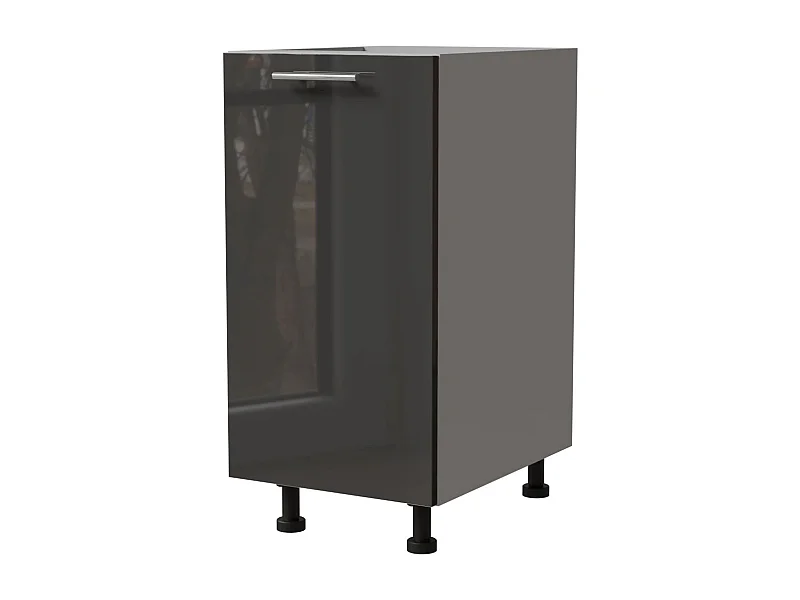 KÜCHENUNTERSCHRANK Essen D1D/40/kargo Graphit Hochglanz / Grau Matt 40 / 50 / 82cm