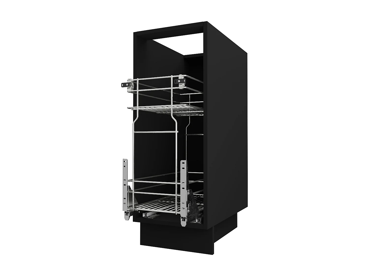 KÜCHENUNTERSCHRANK Essen D1D/30/kargo Graphit Hochglanz / Schwarz Matt 30 / 50 / 82cm