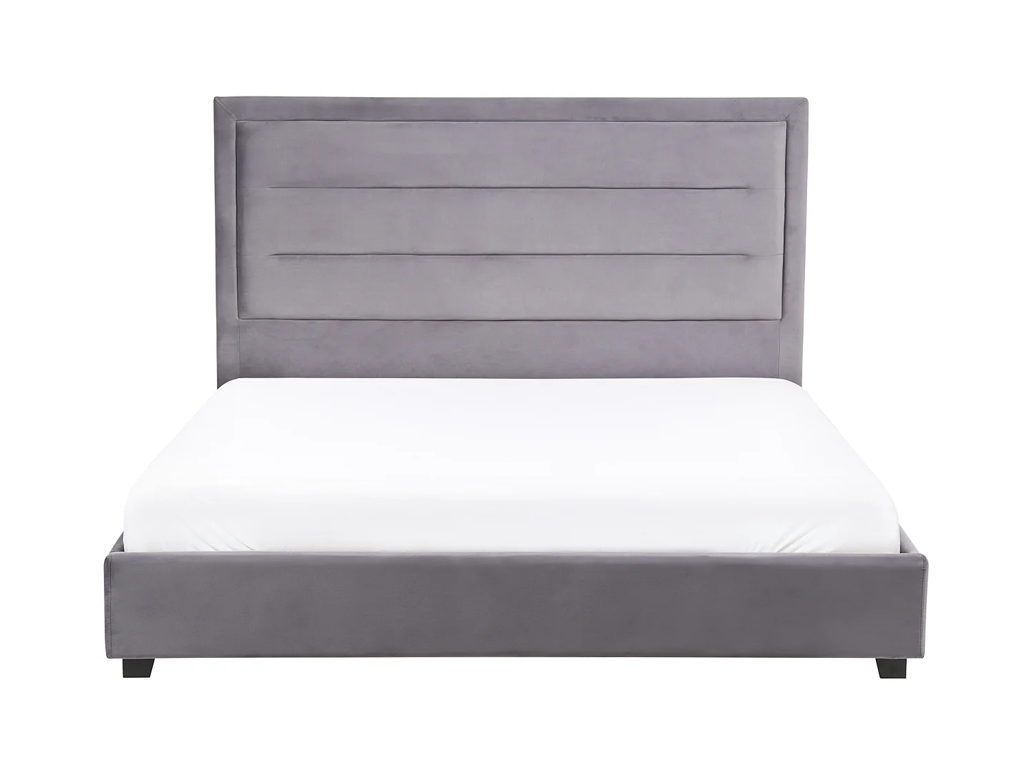 Lit à eau Velours ROUEN 160 x 200 cm Gris foncé