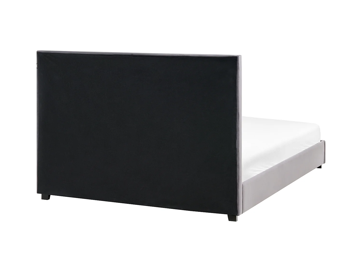 Lit à eau Velours ROUEN 160 x 200 cm Gris foncé