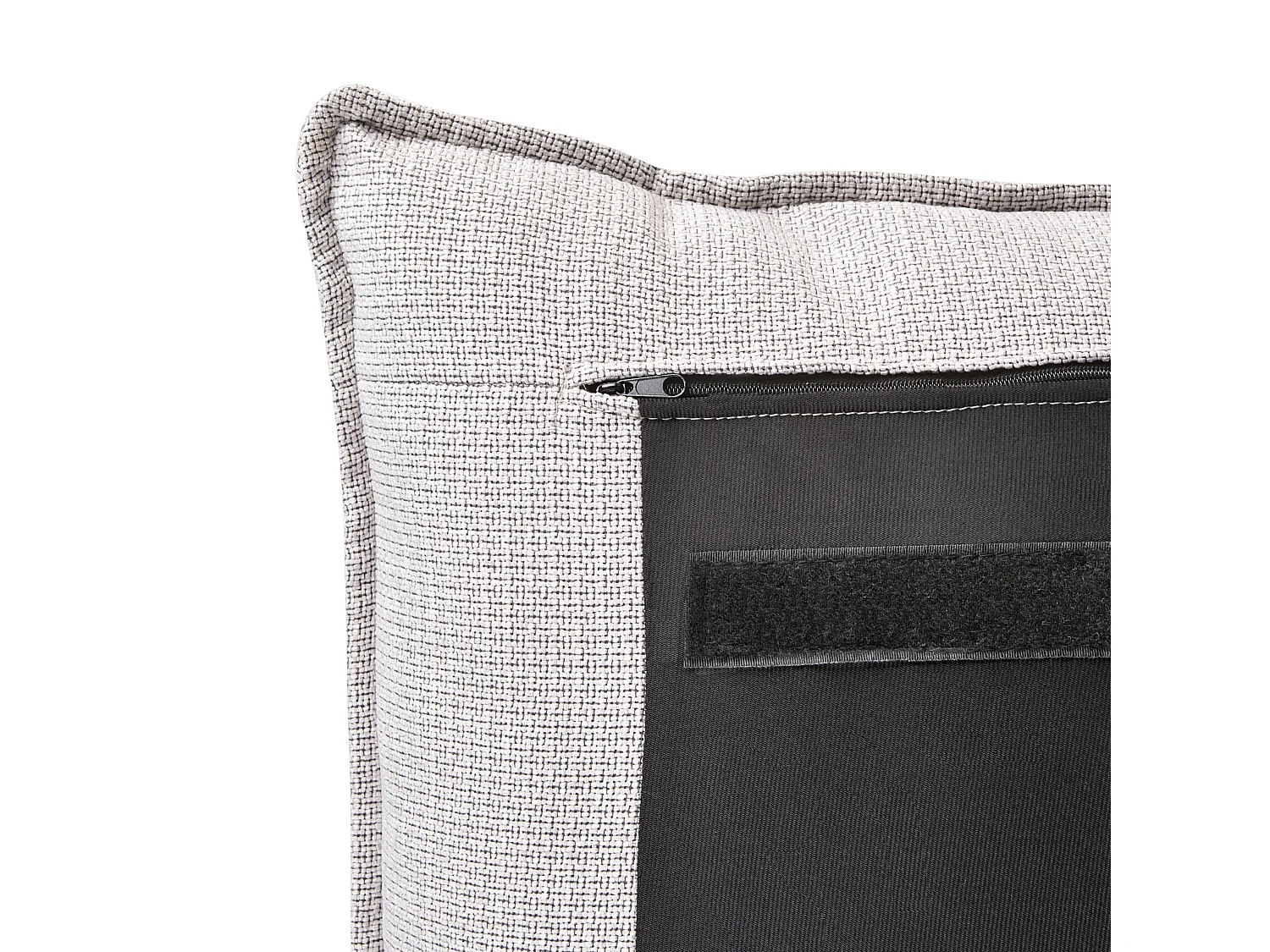 Lit à eau Tissu BAJONNA 180 x 200 cm Gris clair