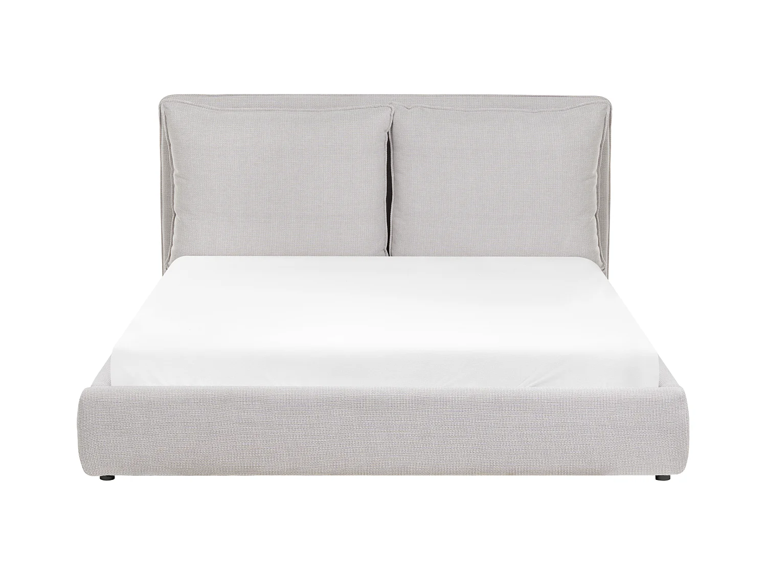 Lit à eau Tissu BAJONNA 160 x 200 cm Gris clair