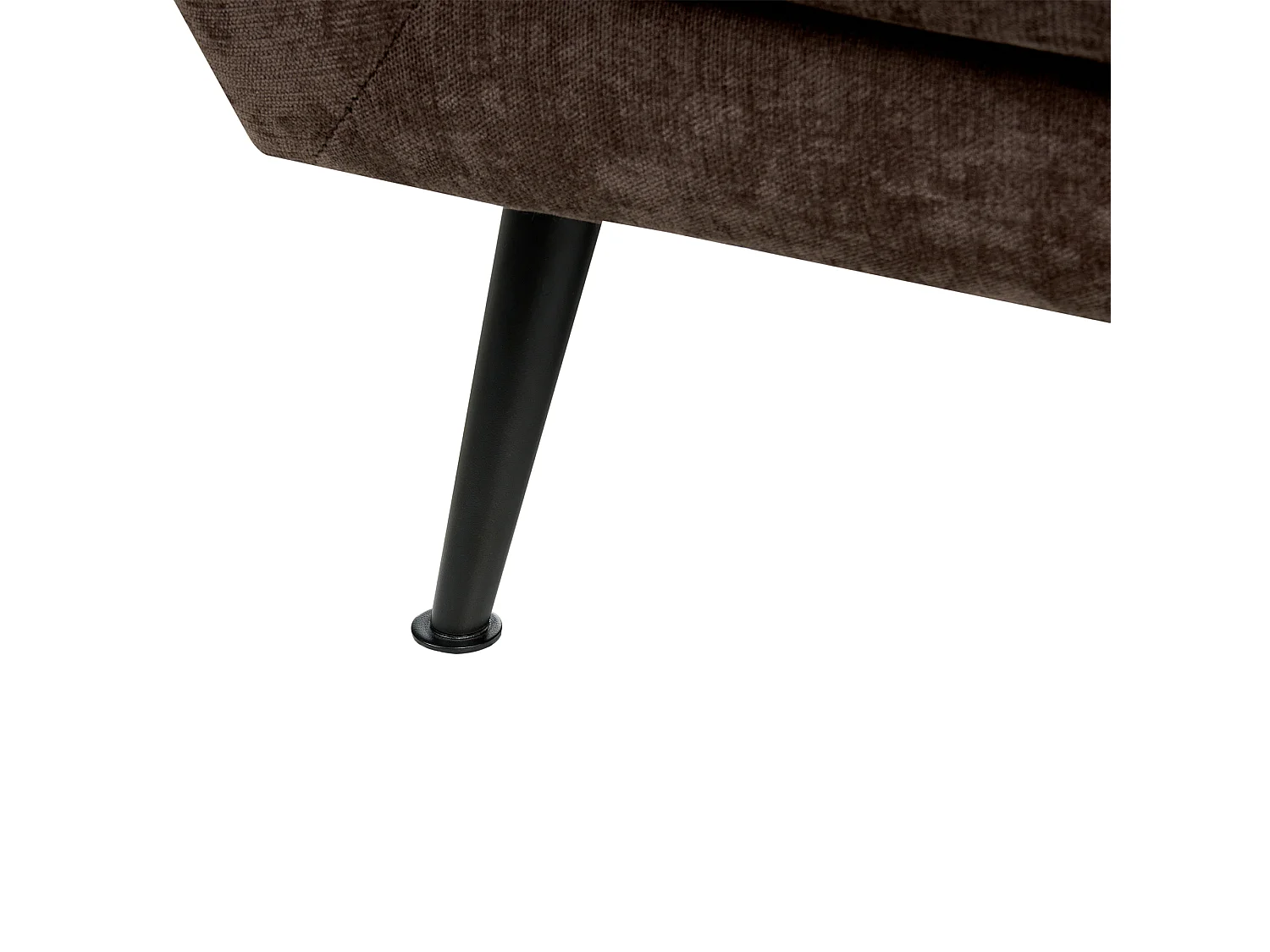 Canapé 2 places EIBY Tissu chenille Marron foncé