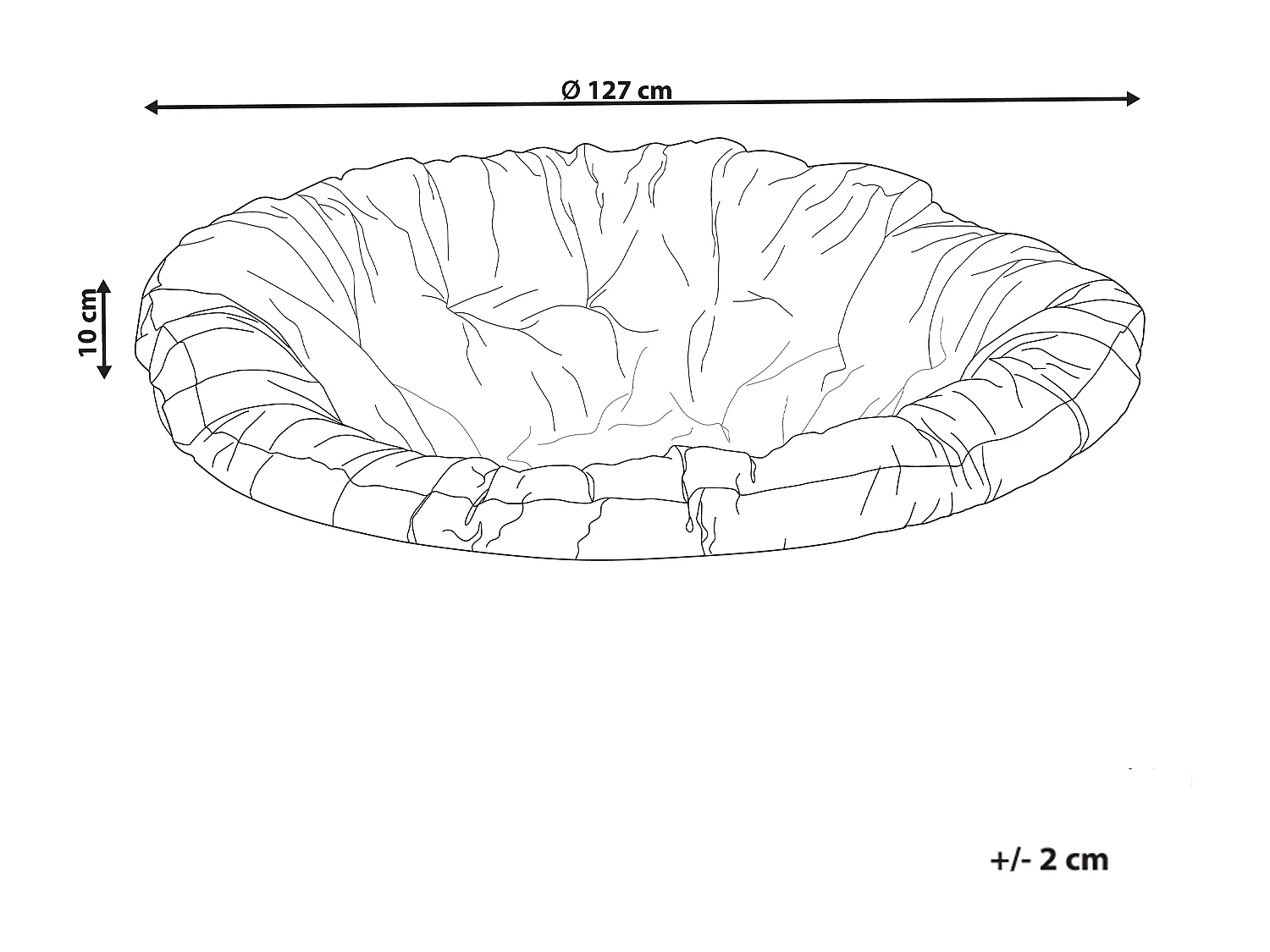Coussin pour chaise de jardin SALVO/ ORVIETO 127 x 127 cm Beige clair