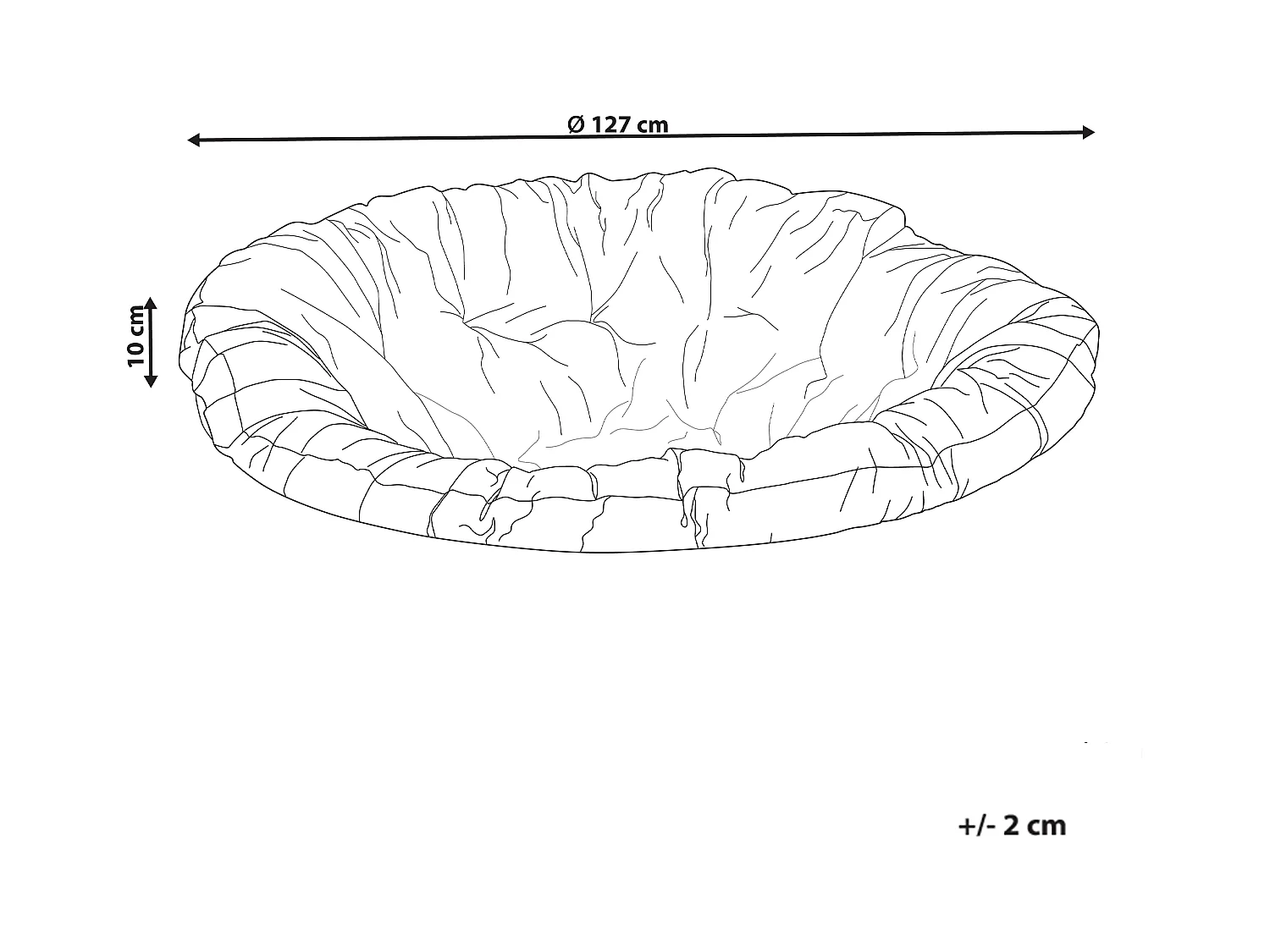 Coussin pour chaise de jardin SALVO/ ORVIETO 127 x 127 cm Beige clair