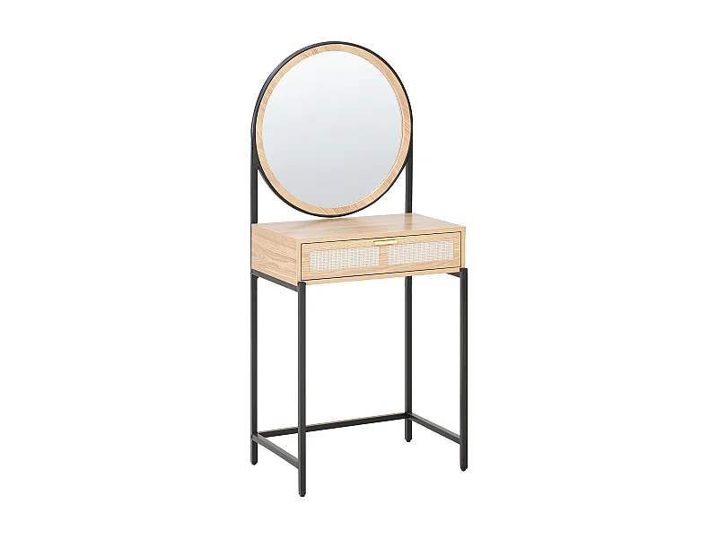 Coiffeuse avec miroir CASSIAR Marron clair