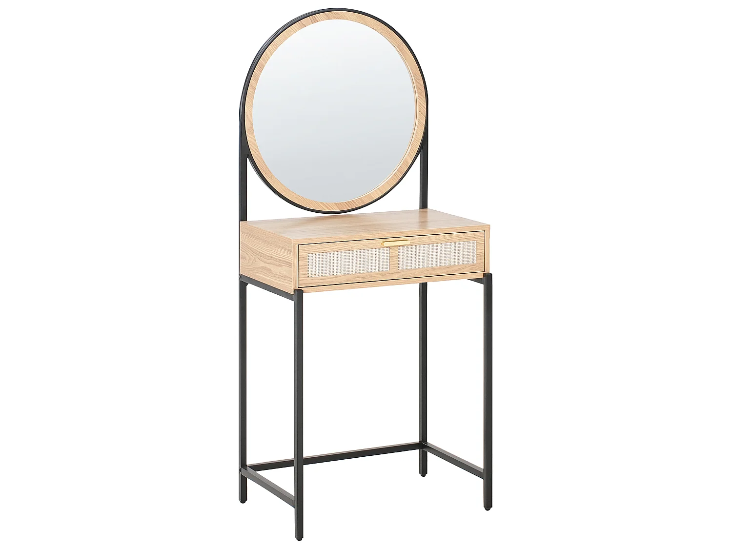 Dressing Table with Mirror CASSIAR Light Brown