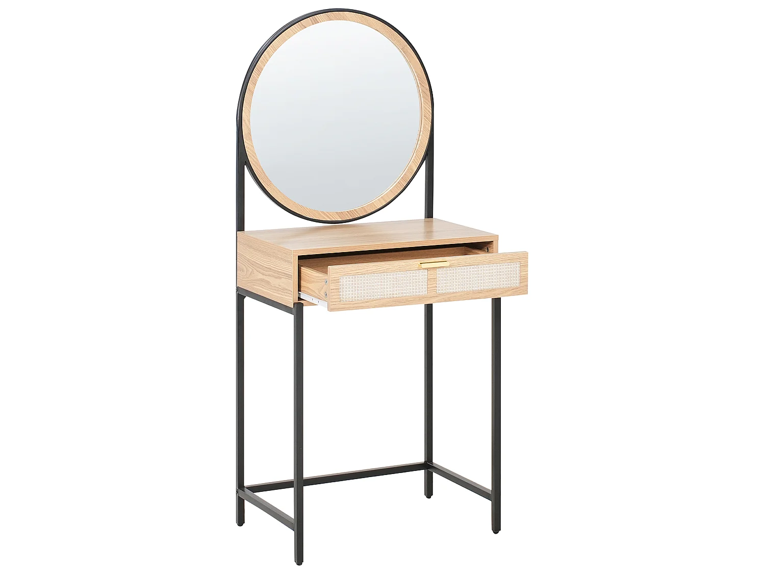 Dressing Table with Mirror CASSIAR Light Brown