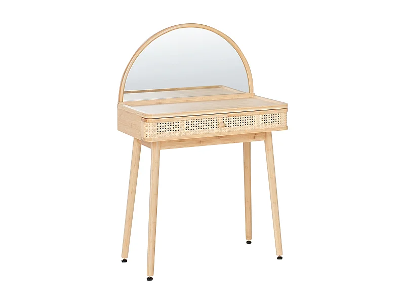 Coiffeuse avec miroir RANCHERIA Marron clair