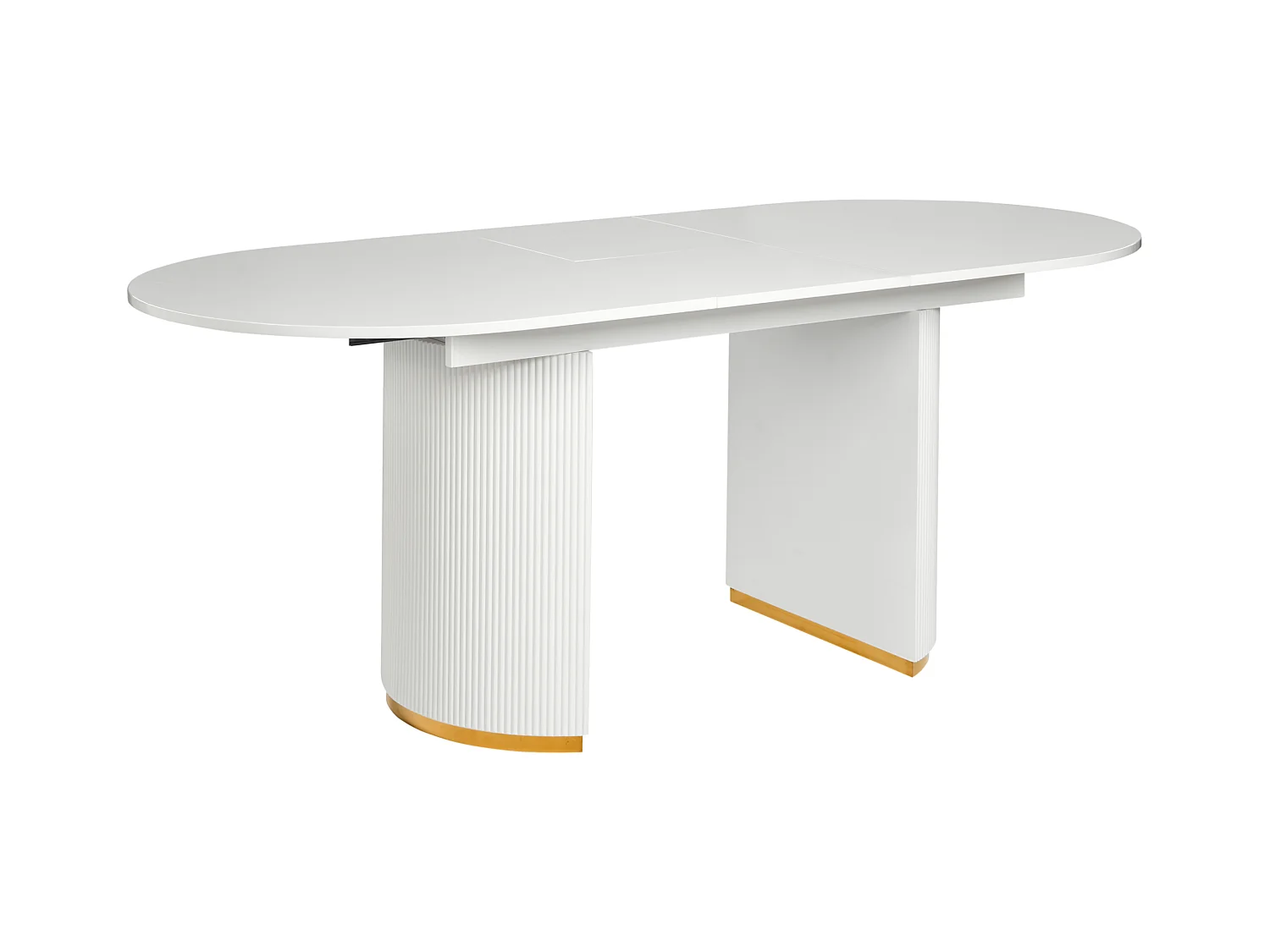 Table de salle à manger extensible DULVERTON Blanc 160/200 cm 90 cm