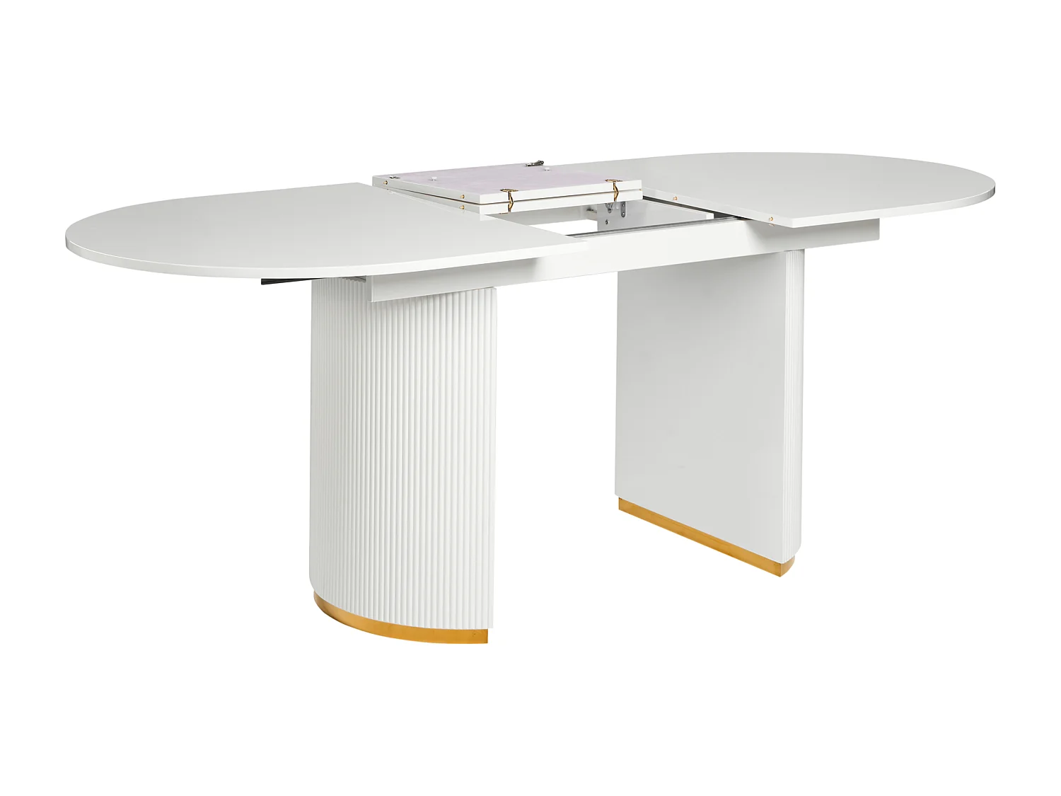 Table de salle à manger extensible DULVERTON Blanc 160/200 cm 90 cm