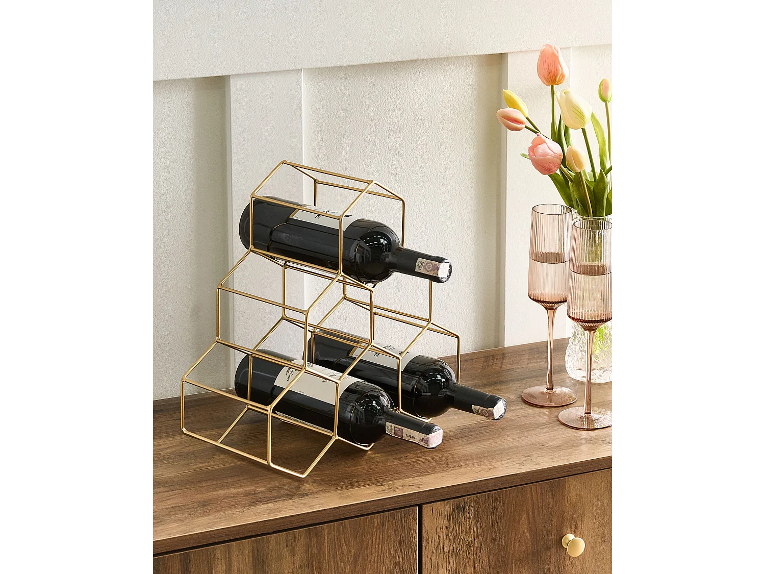 Porte-bouteille LISTOWEL Métal Doré