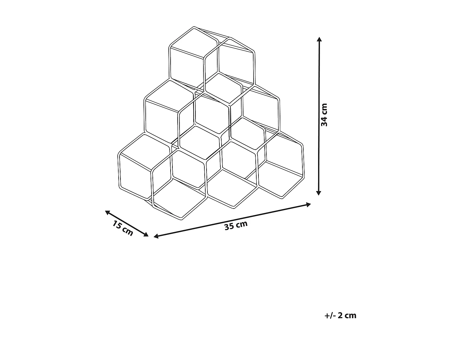 Porte-bouteille LISTOWEL Métal Doré