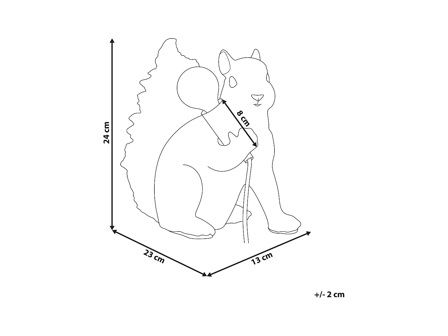 Lampe à poser Écureuil PINOLI Doré