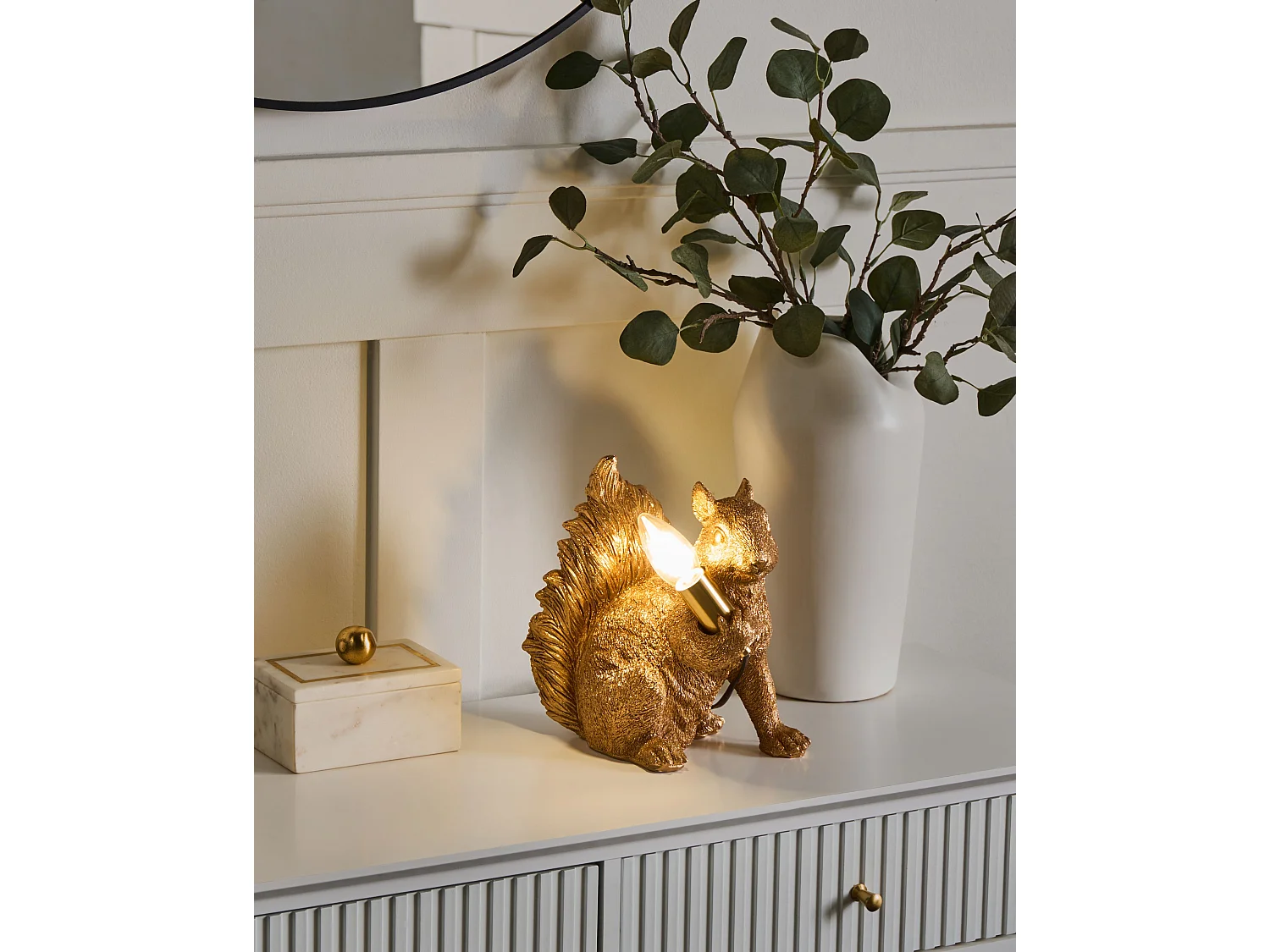 Lampe à poser Écureuil PINOLI Doré