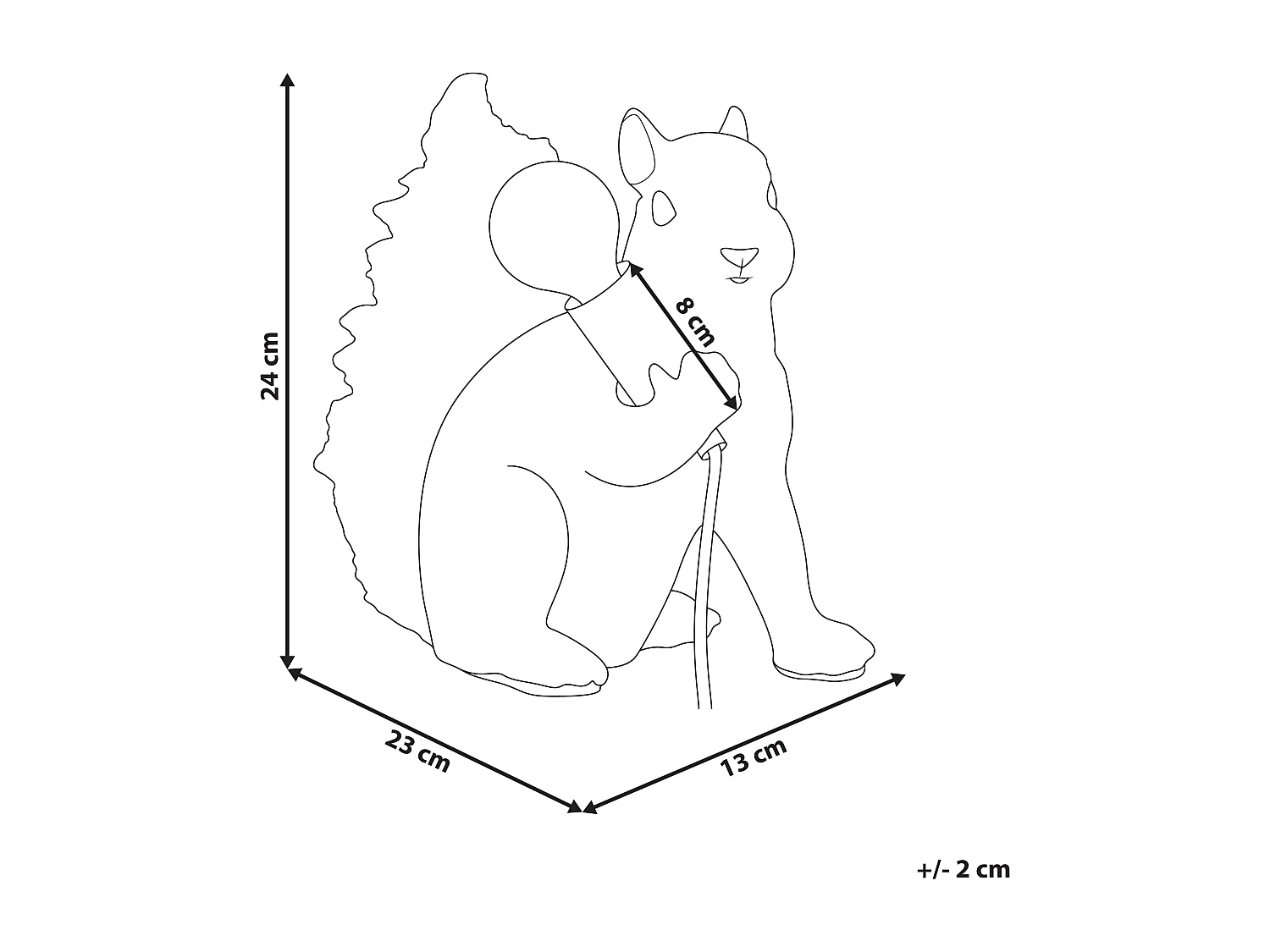 Lampe à poser Écureuil PINOLI Doré