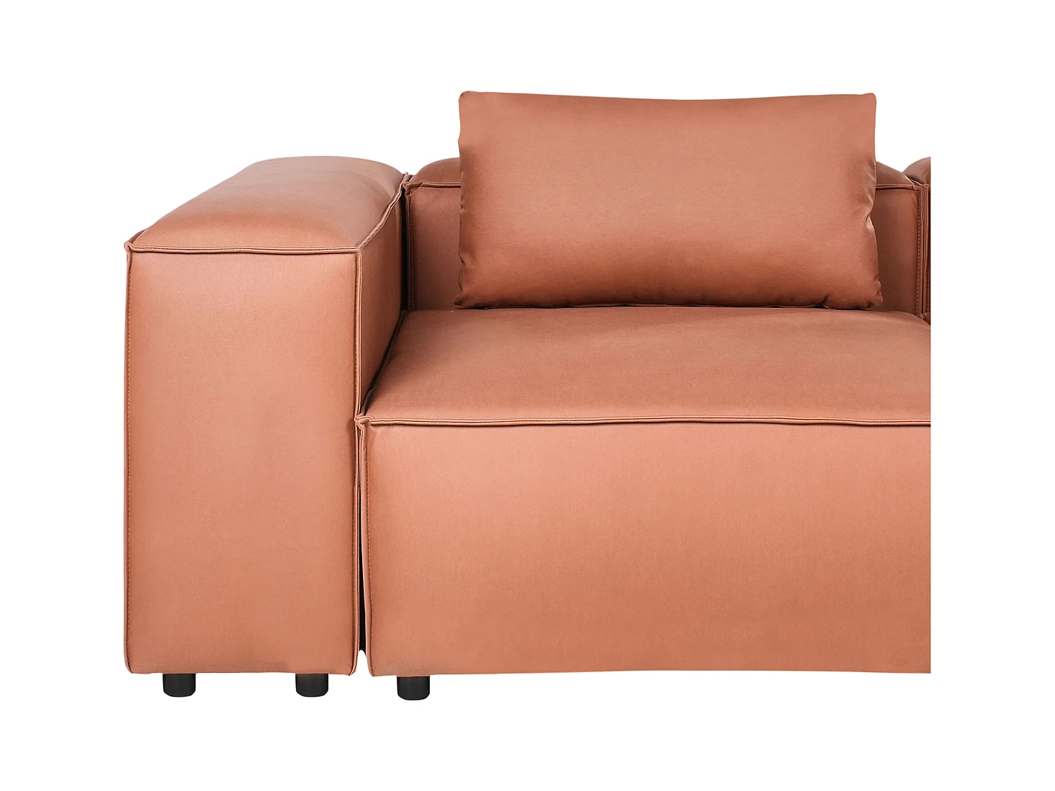 Canapé modulable 3 places BRANDE Cuir PU Marron doré