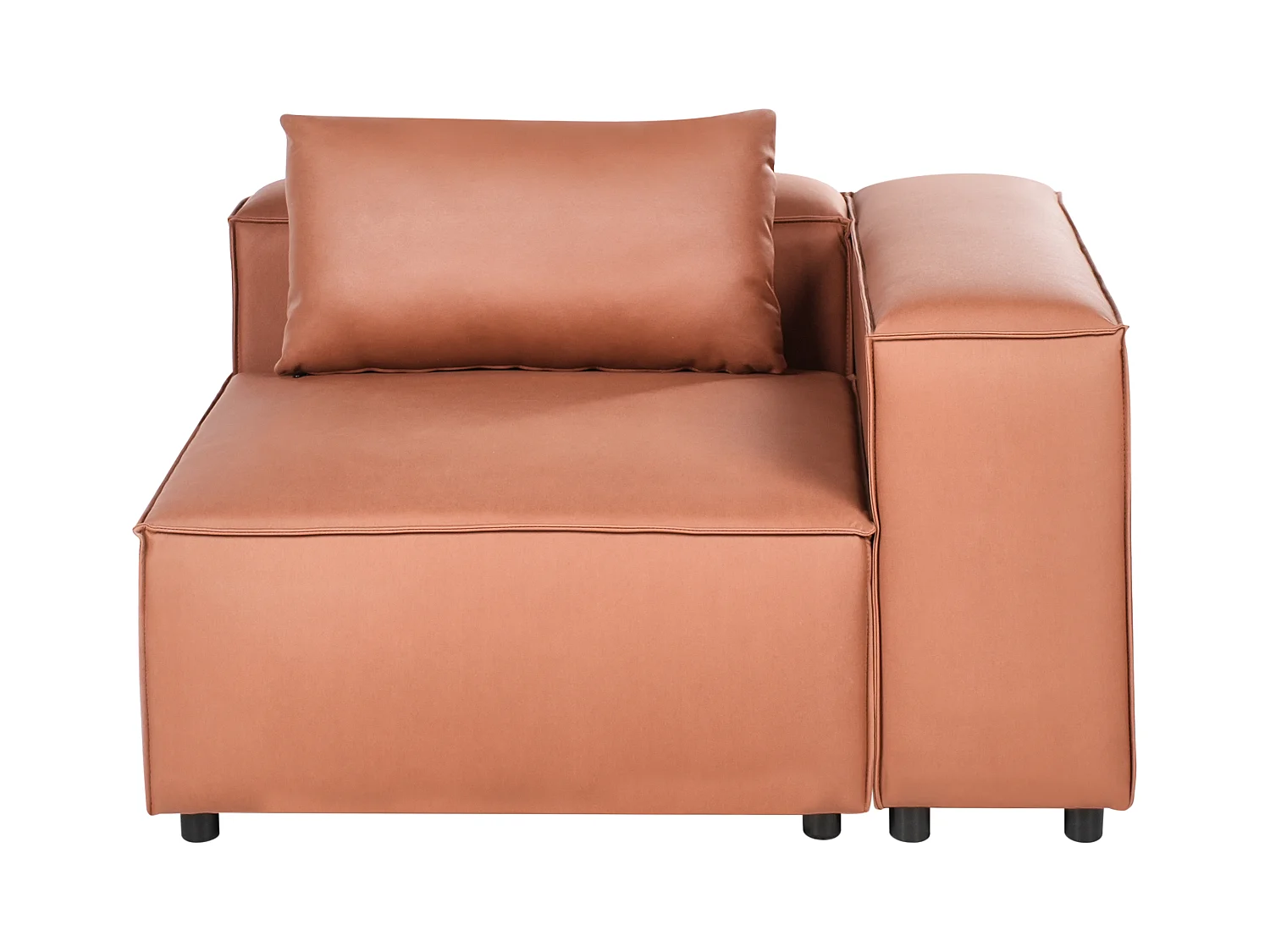 Module d'angle BRANDE Cuir PU Marron doré Symétrique