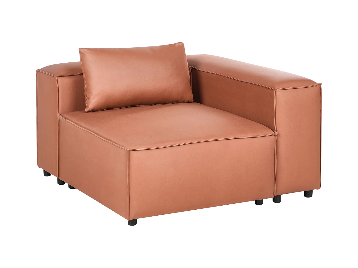 Module d'angle BRANDE Cuir PU Marron doré Symétrique