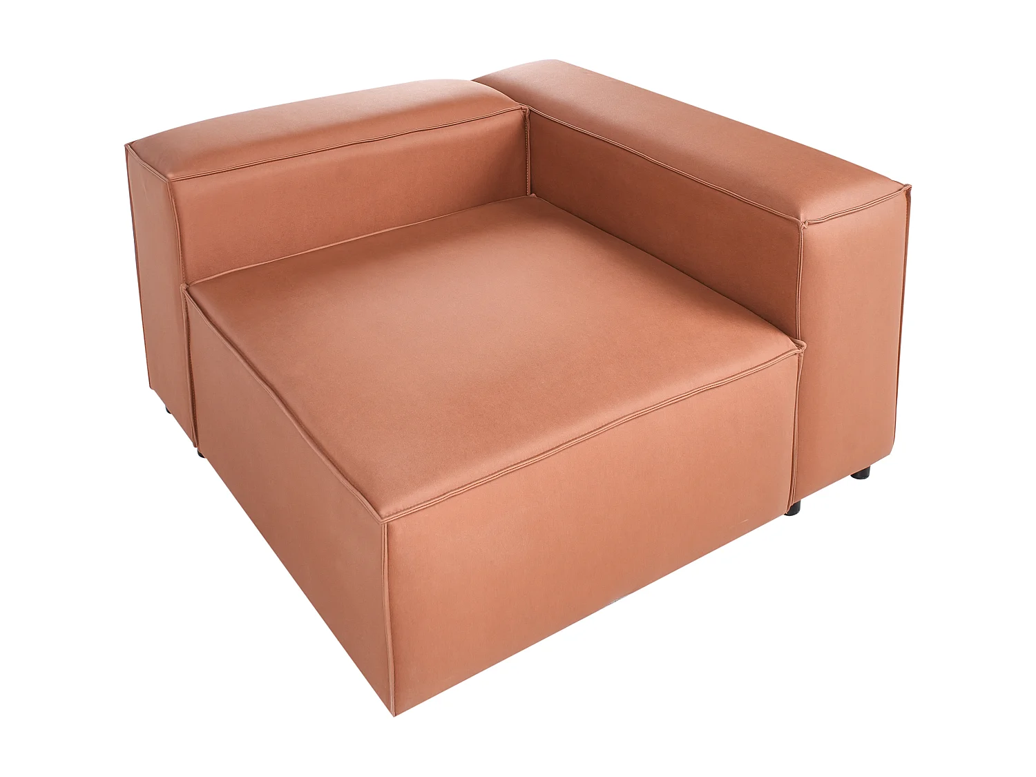 Module d'angle BRANDE Cuir PU Marron doré Symétrique