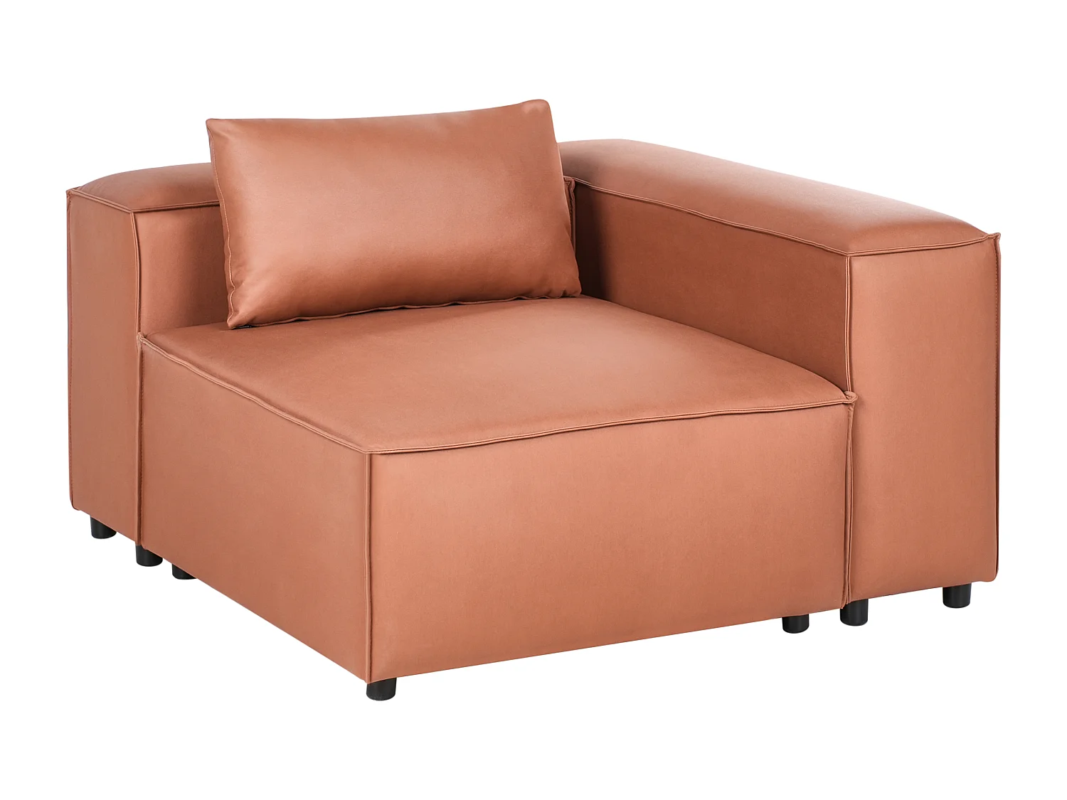 Module d'angle BRANDE Cuir PU Marron doré Symétrique