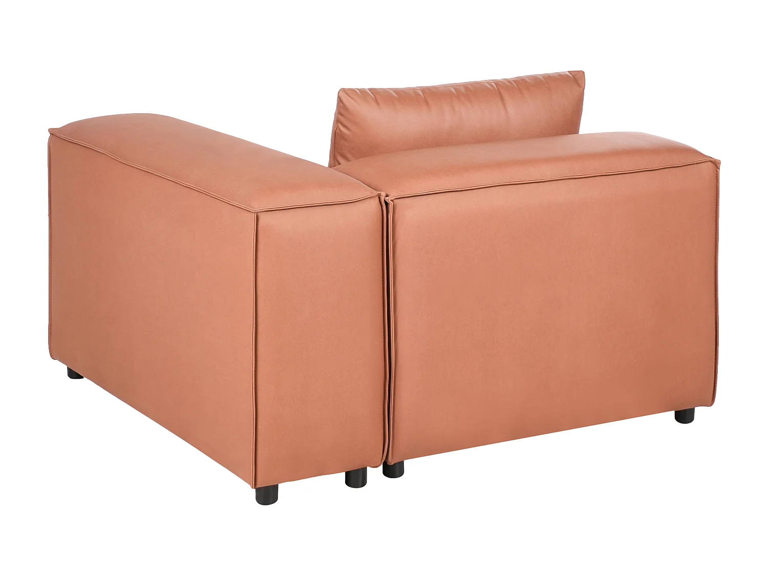 Module d'angle BRANDE Cuir PU Marron doré Symétrique