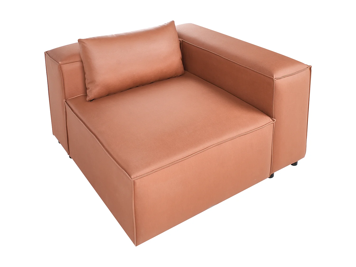 Module d'angle BRANDE Cuir PU Marron doré Symétrique