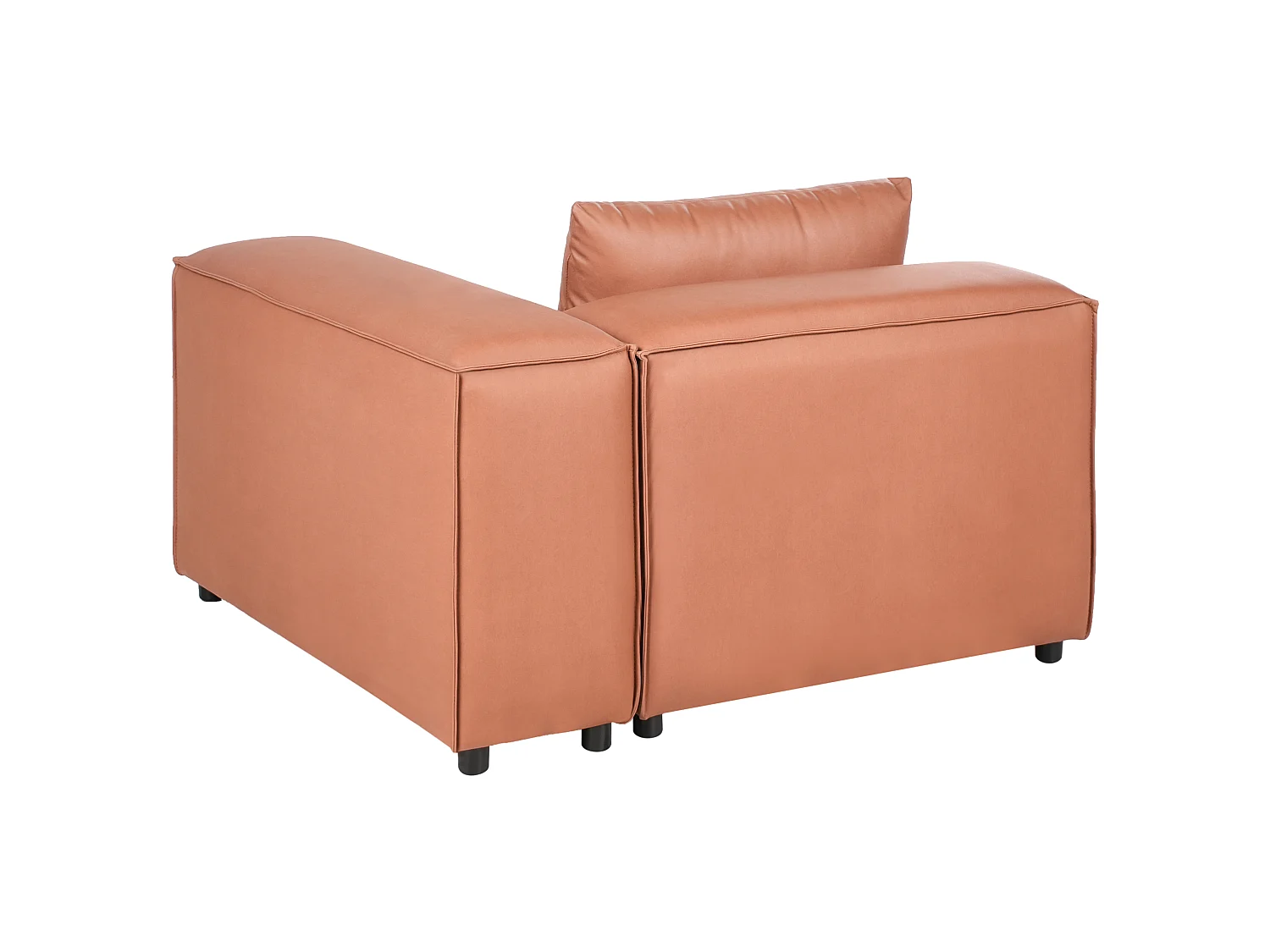 Corner Seat BRANDE Symmetrical Golden Brown Fabric