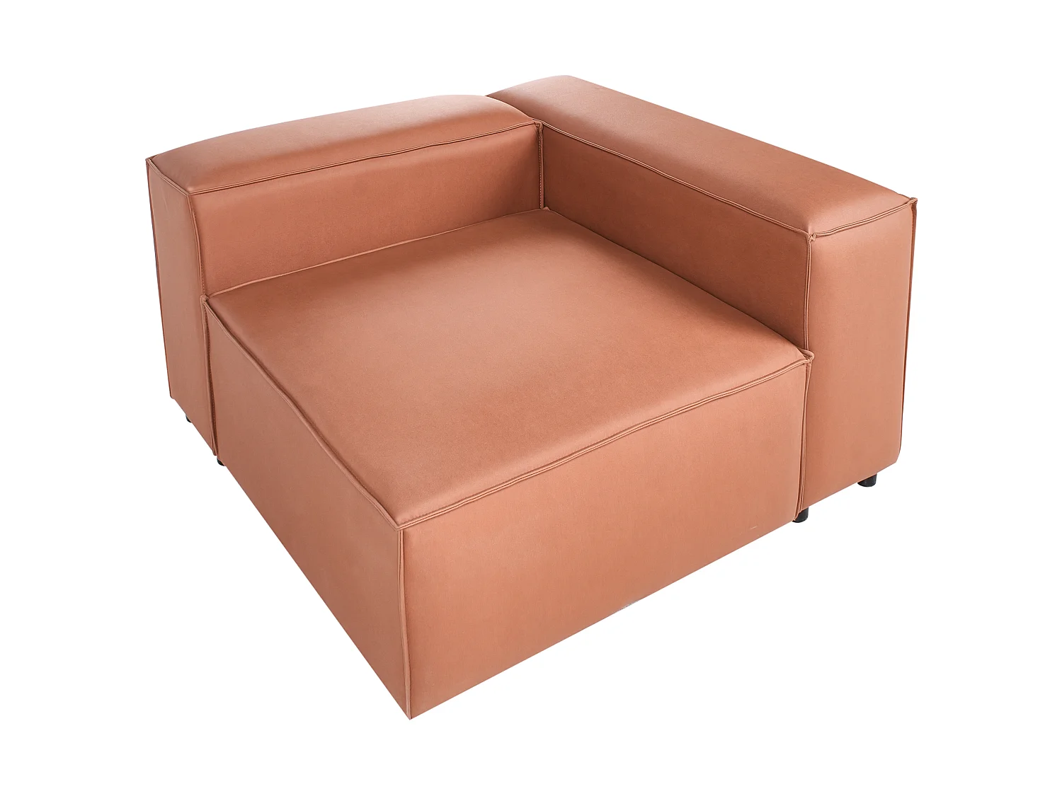 Corner Seat BRANDE Symmetrical Golden Brown Fabric