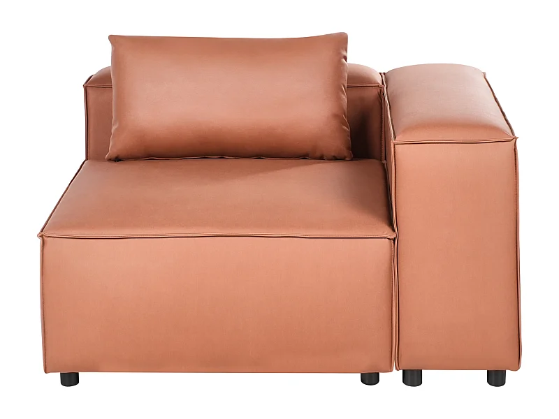 Module d'angle BRANDE Cuir PU Marron doré Symétrique