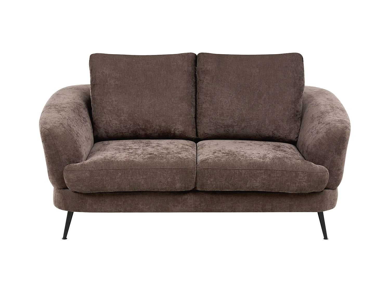 Canapé 2 places KJAER Tissu chenille Marron foncé