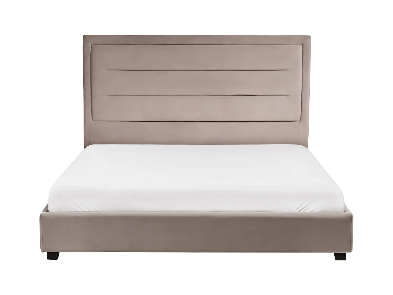 Lit à eau Velours ROUEN 160 x 200 cm Taupe