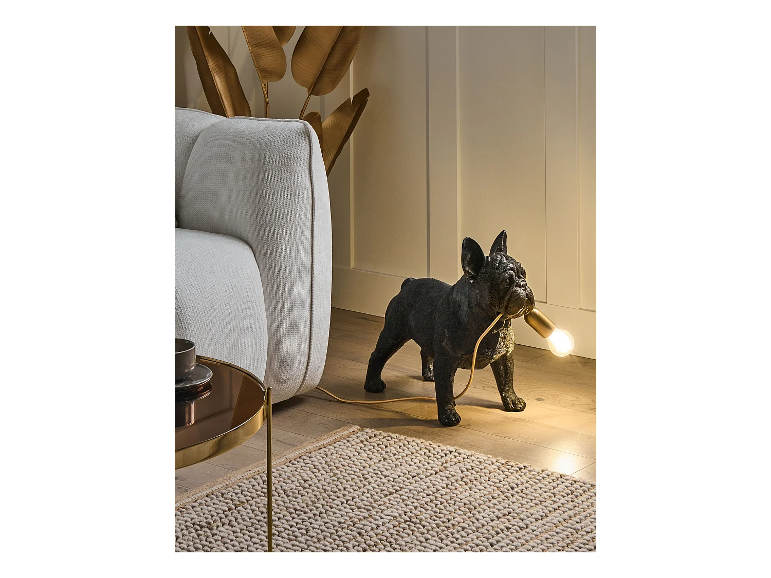 Lampe à poser Chien BAXTER Noir